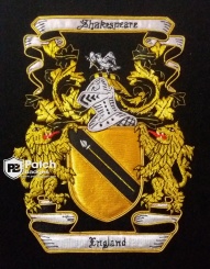 Family Crest Coat of Arm Shakespeare England