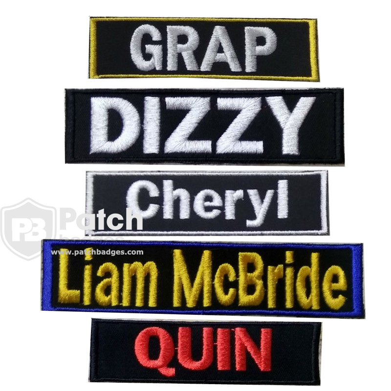 CUSTOM Personalized Name Embroidery Sew on Patch Tag Shirt Bag Jacket Kids Pet