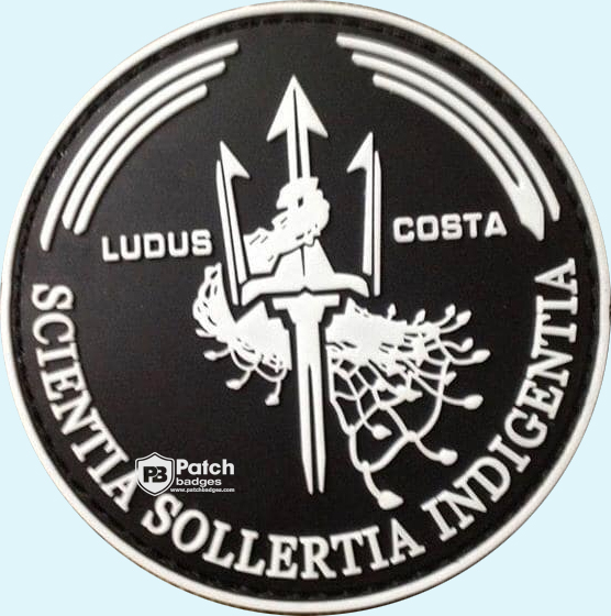 Scientia Sollertia Indigentia Ludus Costa PVC Rubber Patch