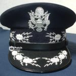 Blue Officer Embroidery Cap – Custom Badge Uniform Hat