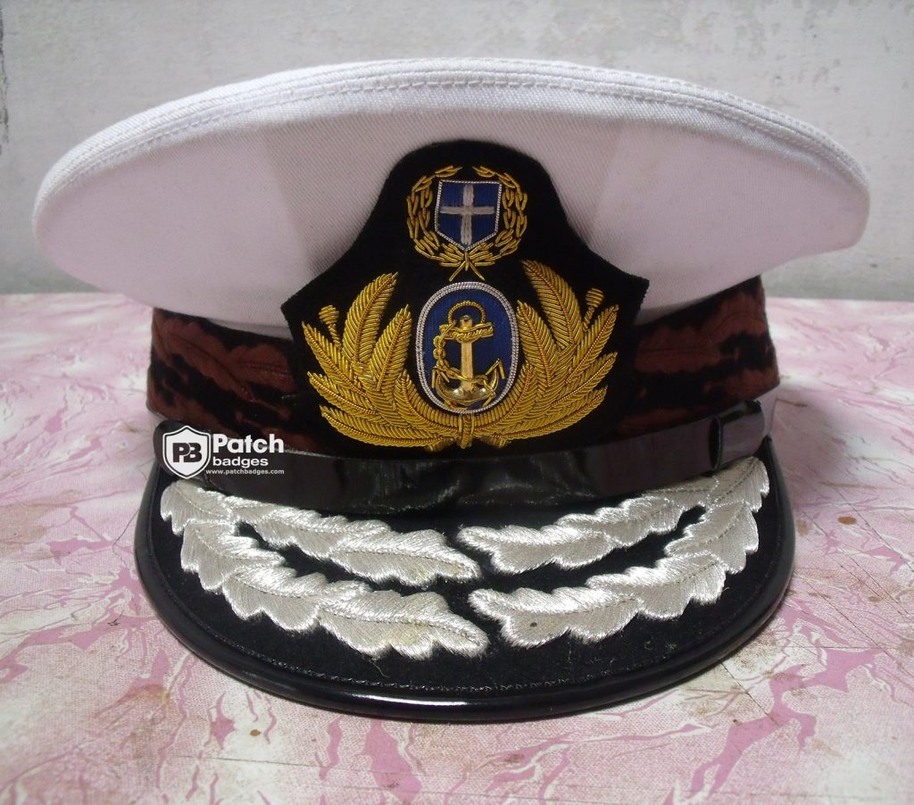 Embroidered Officer Peak Cap – Custom Uniform Badge Hat