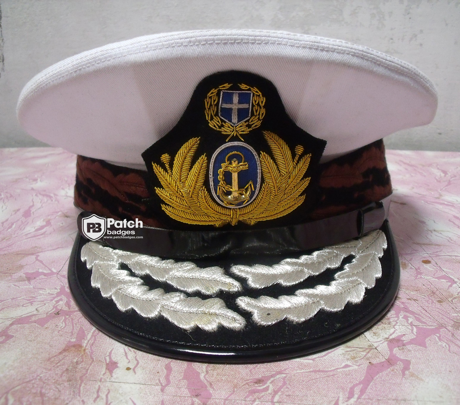 Embroidered Officer Peak Cap – Custom Uniform Badge Hat