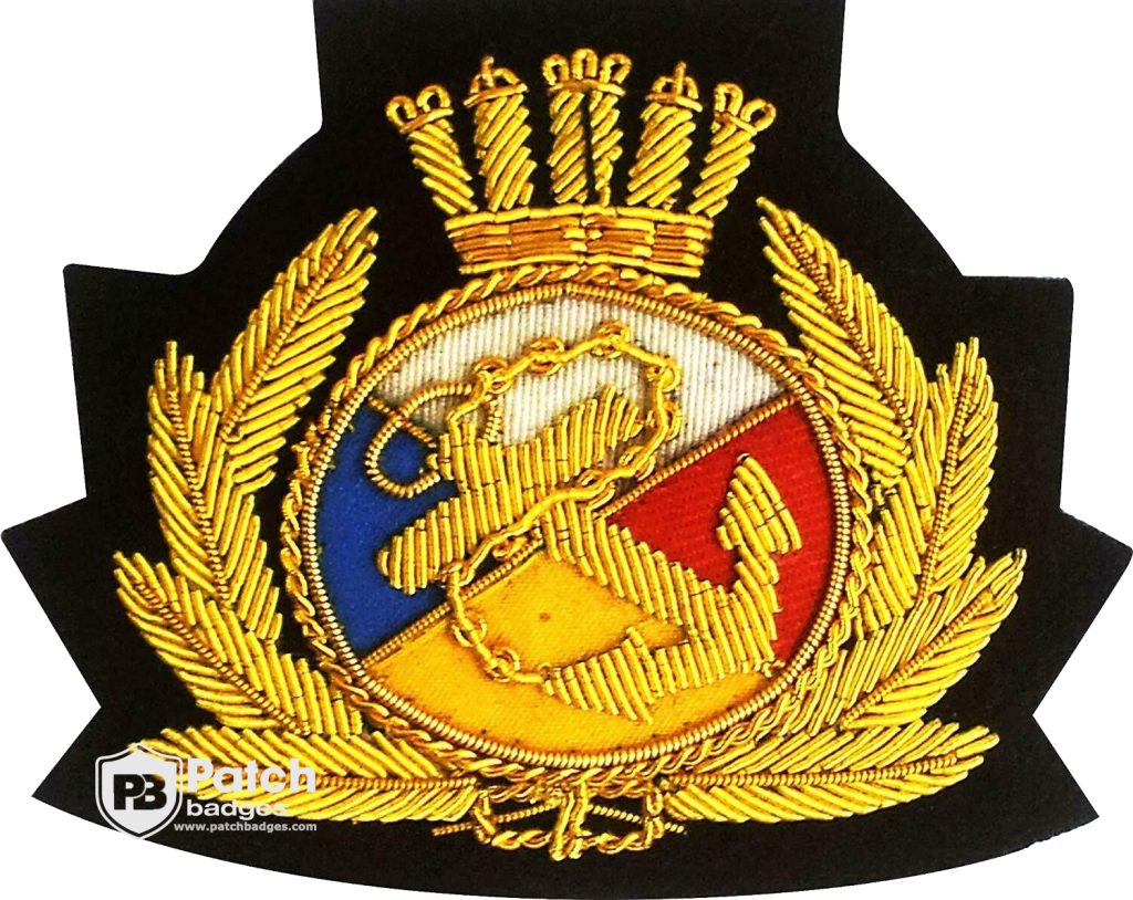 Royal Navy Bullion Wire Hand Embroidery Badge – Blazer Crest