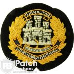 Embroidery Bullion Gibraltar Hand Made Badge: Premium Crest Patch