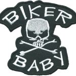 Biker Baby Iron On Embroidered Patch