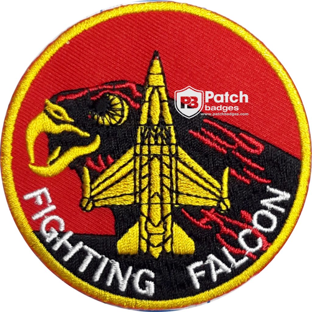 Fighting Falcon Embroidery Patch: Custom Aviation Badge