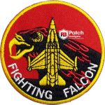 Fighting Falcon Embroidery Patch: Custom Aviation Badge