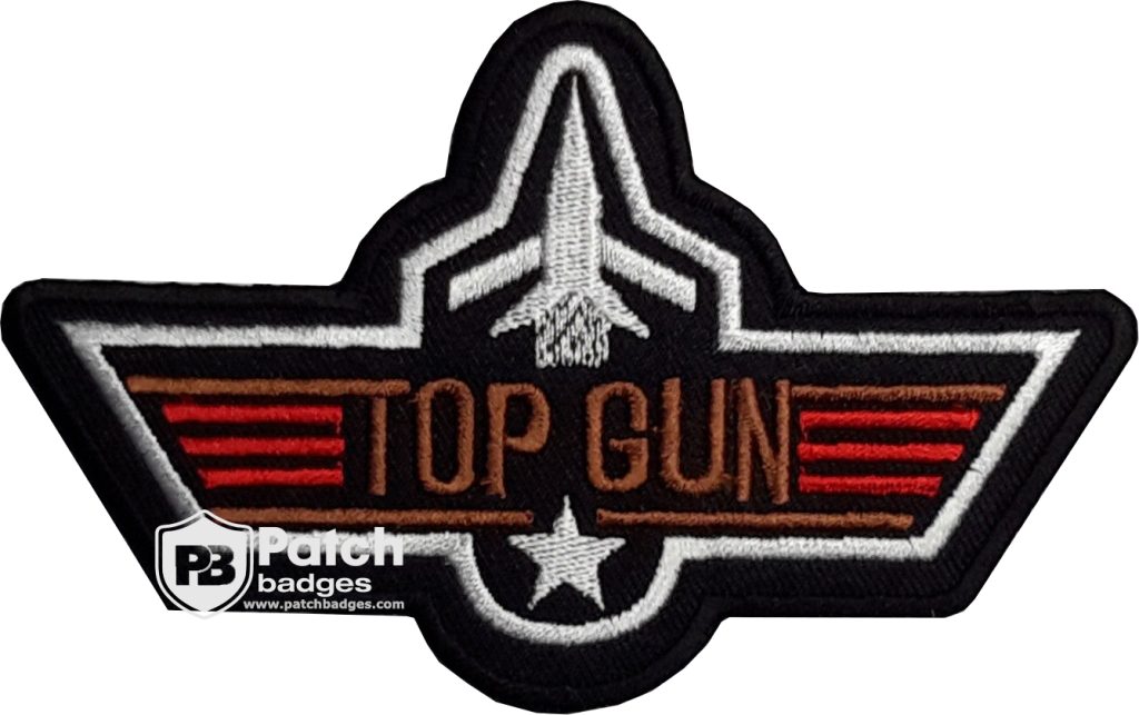 Top Gun Embroidered Patch – Custom Made Aviation Badge