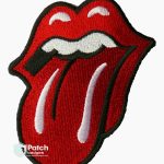Rock Tongue Embroidered Patch – Iron-On Jacket Badge