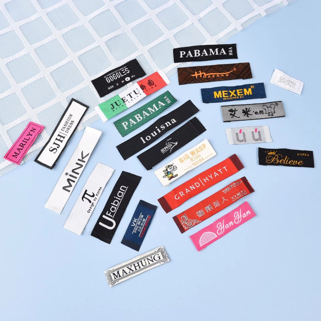 Wholesale Colorful Silk Screen Woven Labels Custom Made