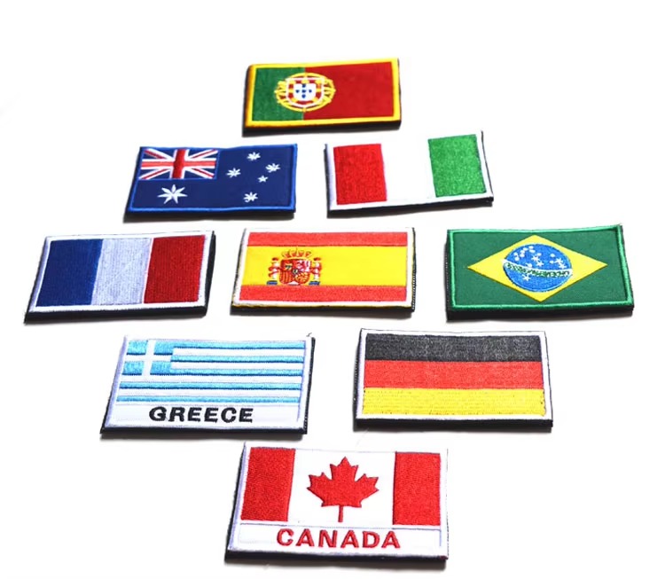 High Quality 3d American Countries Flags Patches