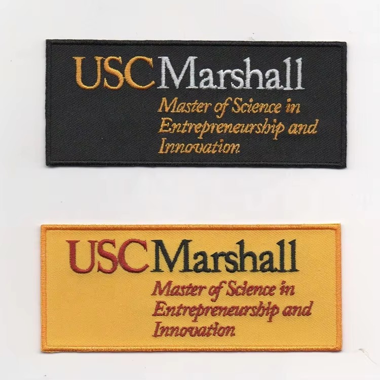 Custom Embroidered Name Bar Patch: Heat Cut Iron-On Text