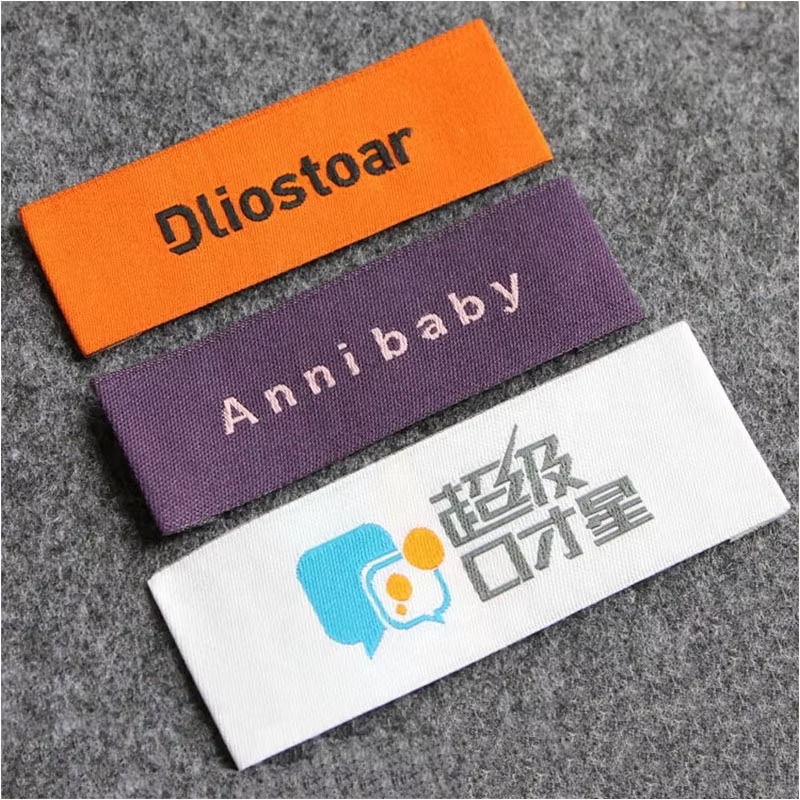Custom Private Logo Garment Fabric Label – Cotton Satin Woven Tag