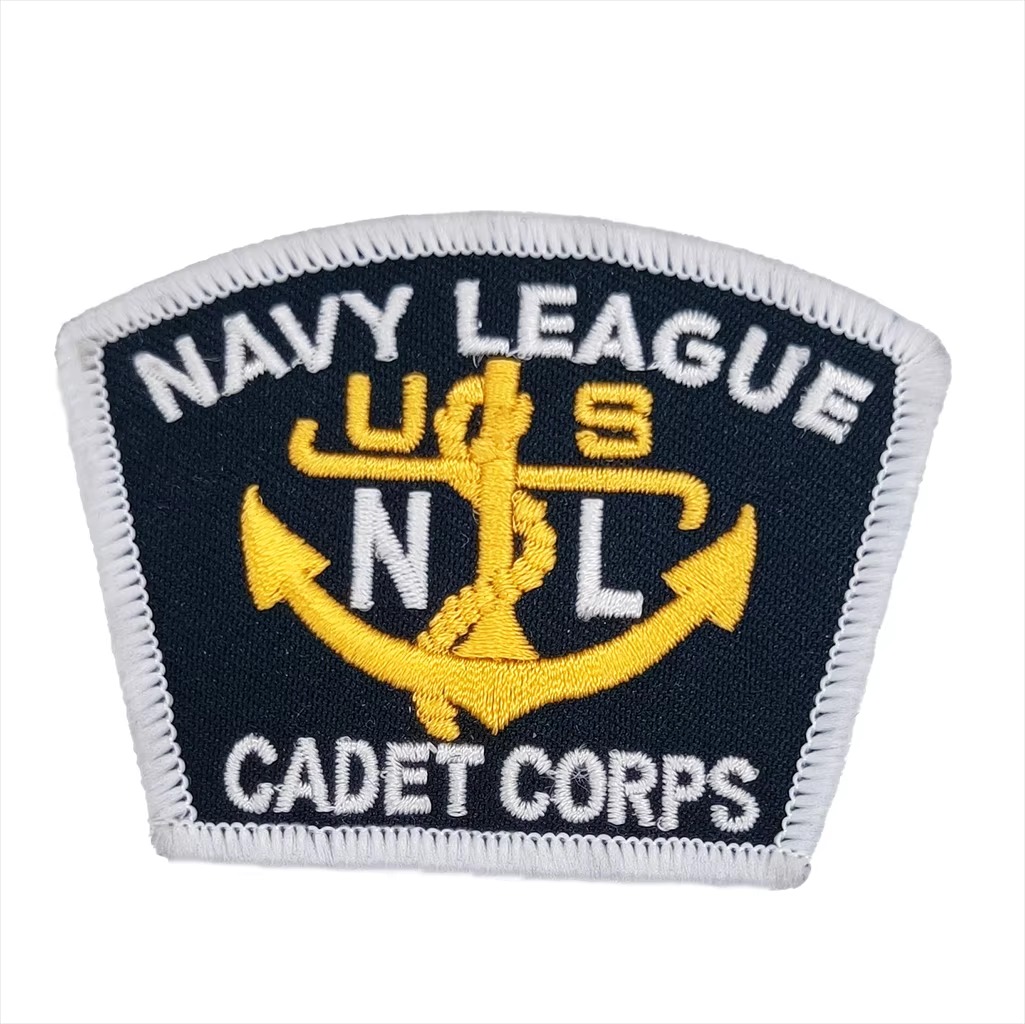 Machine Embroidery Overlock Patch: Iron-On Denim Badge for Hats