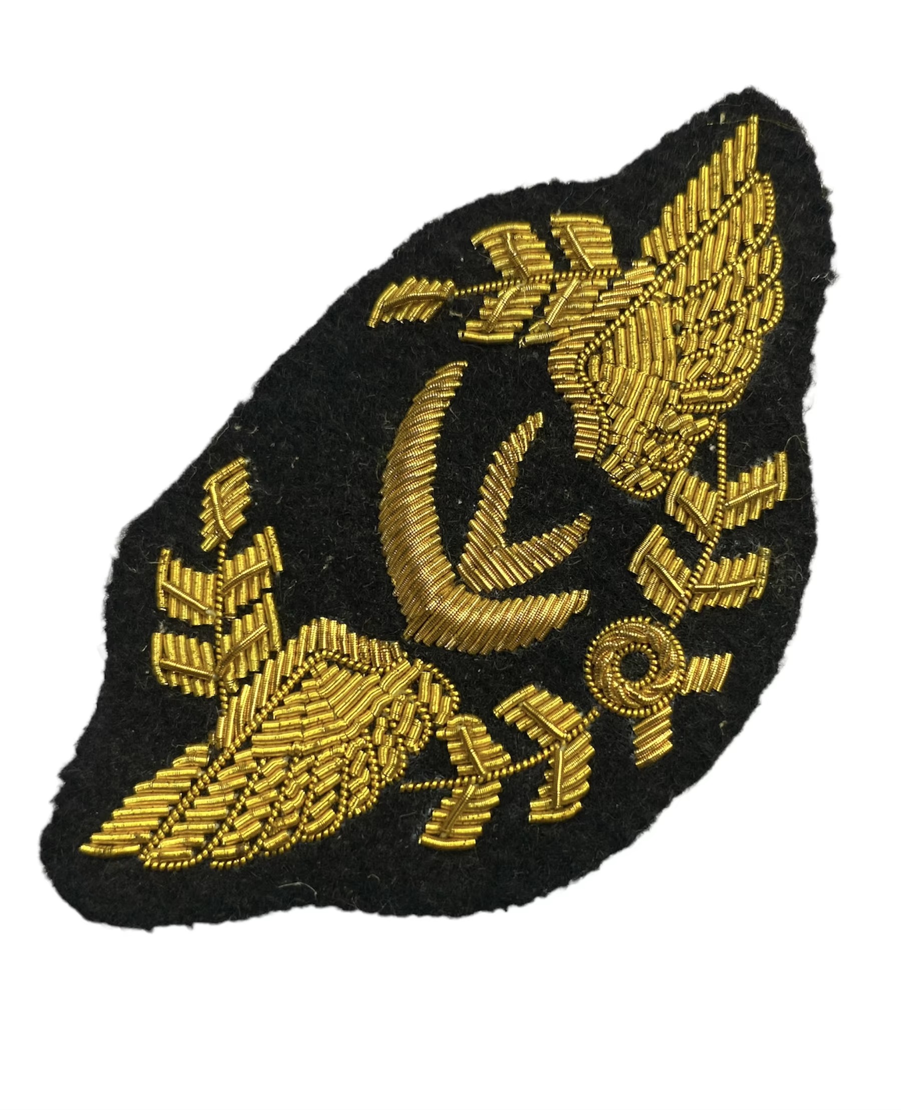French Wire Dabka Gold Embroidered Name Patches