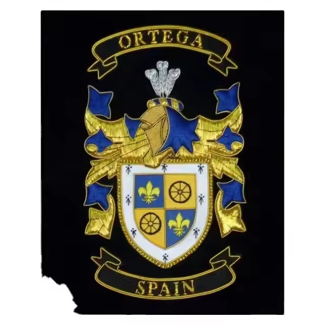 OEM Hand Embroidered Family Crest – Coat of Arms Frame Badges